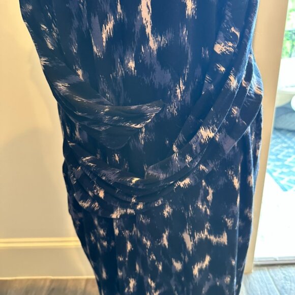 Black and cream tight cotton dress - MIDI - Large - Picture 2 of 3